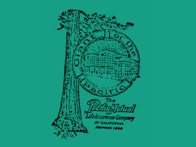 The 1923 logo featuring the company headquarters with the Wawona tree standing behind it.